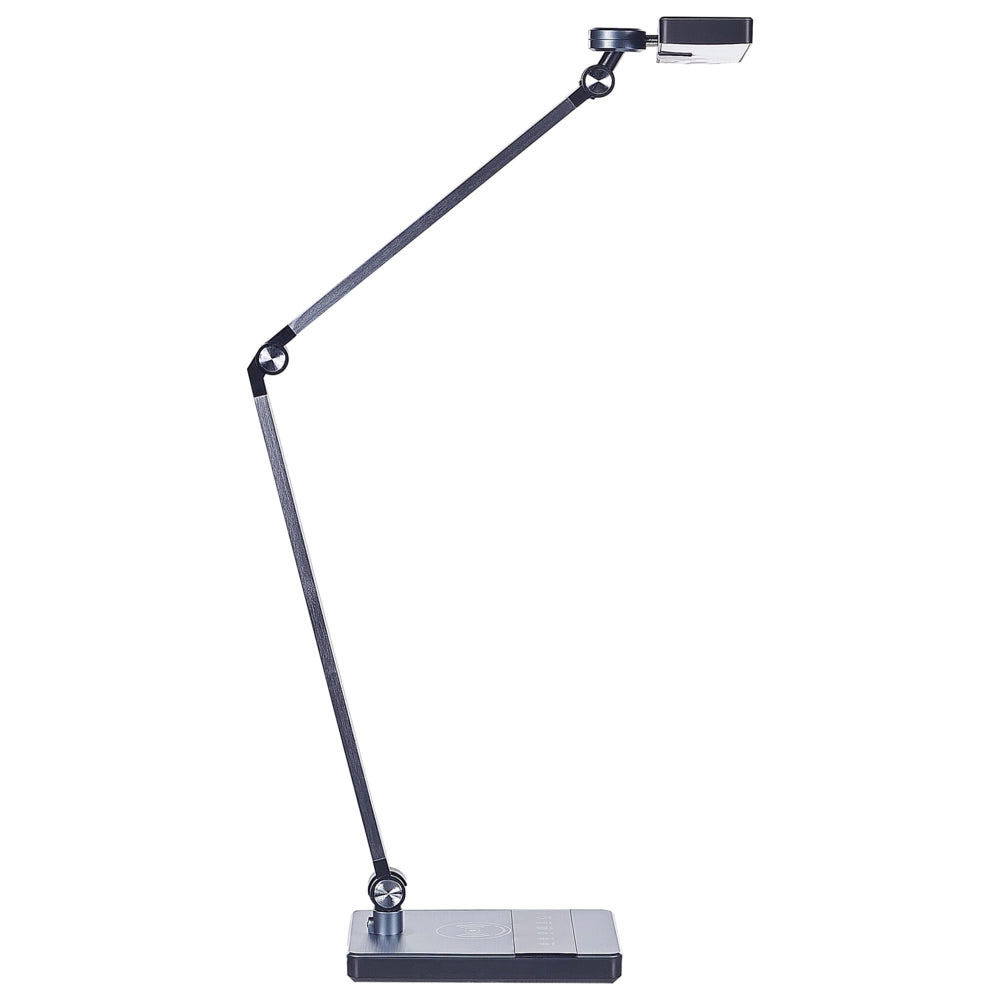 Lampada da tavolo nera LED intensità variabile braccio regolabile ufficio cameretta stile moderno