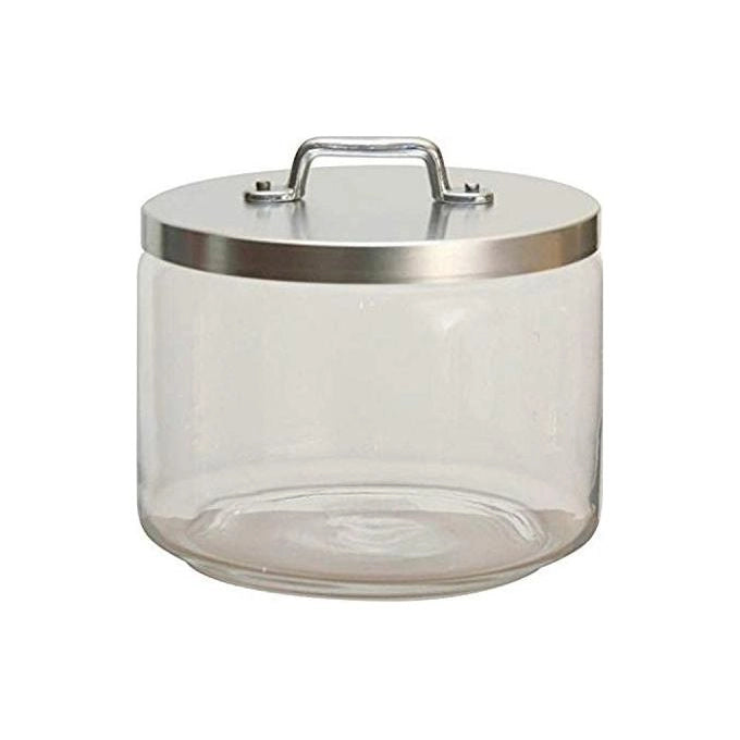 Ottinetti 6675D240 Biscottiera in Vetro con Coperchio in Alluminio Capacita' 2,4 L Diametro 18 cm Altezza 14,5 cm colore Argento