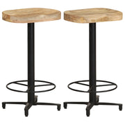 Sgabelli da Bar 2 pz 66 cm in Legno Massello di Mango cod mxl 66706