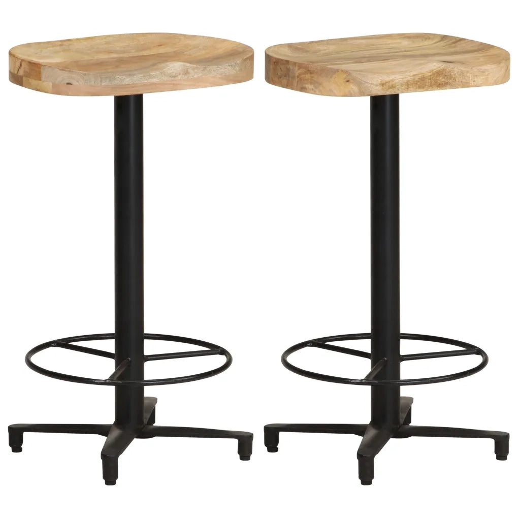 Sgabelli da Bar 2 pz 66 cm in Legno Massello di Mango cod mxl 66706