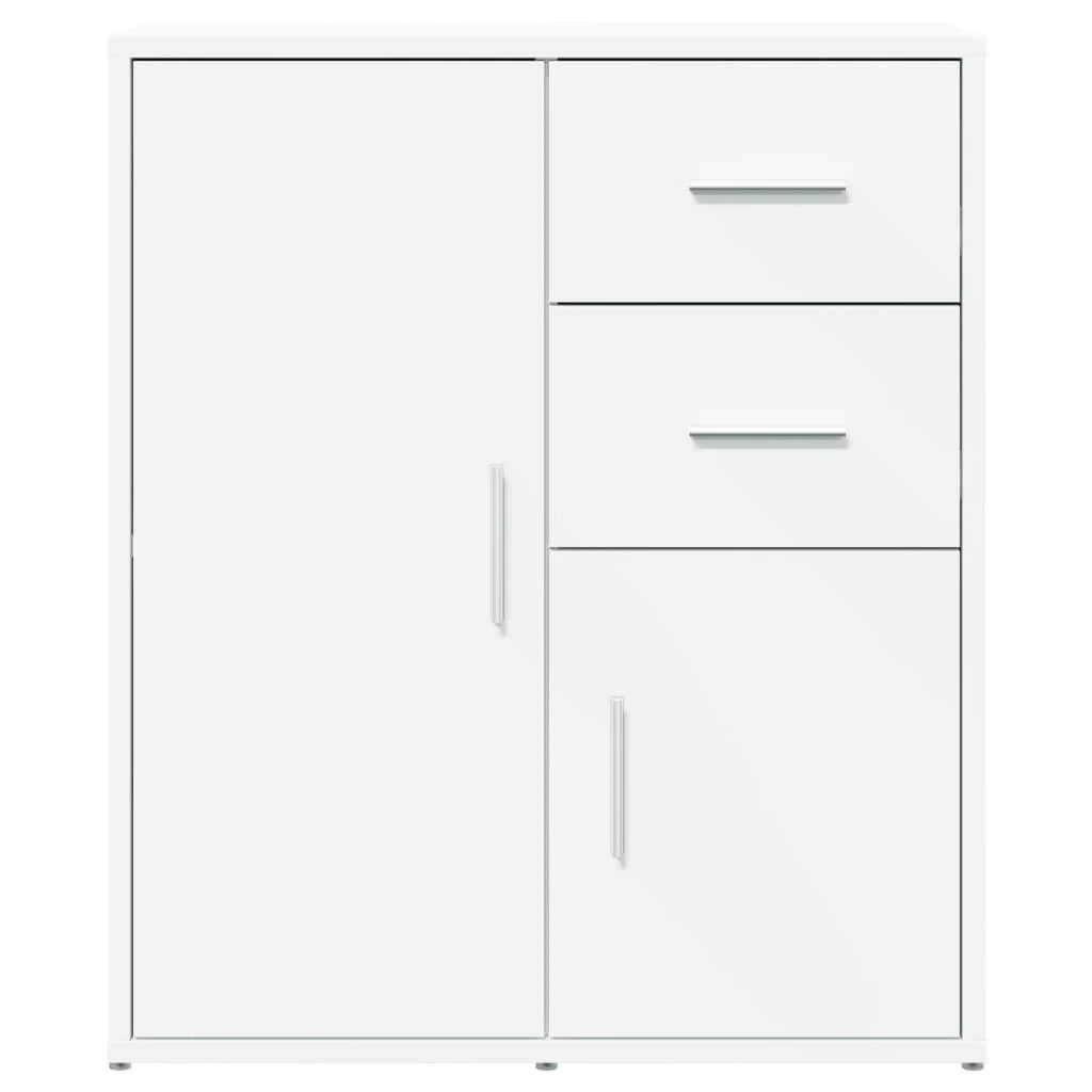 Buffet credenza cassettiera armadio mobile contenitore organizer per cucina soggiorno salotti set da 2 60 x 31 x 70 cm legno ingegnerizzato bianco 02_0036676
