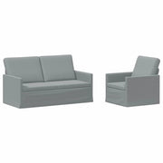 Set di divani 2 pcs Grigio Chiaro Tessuto 3433148