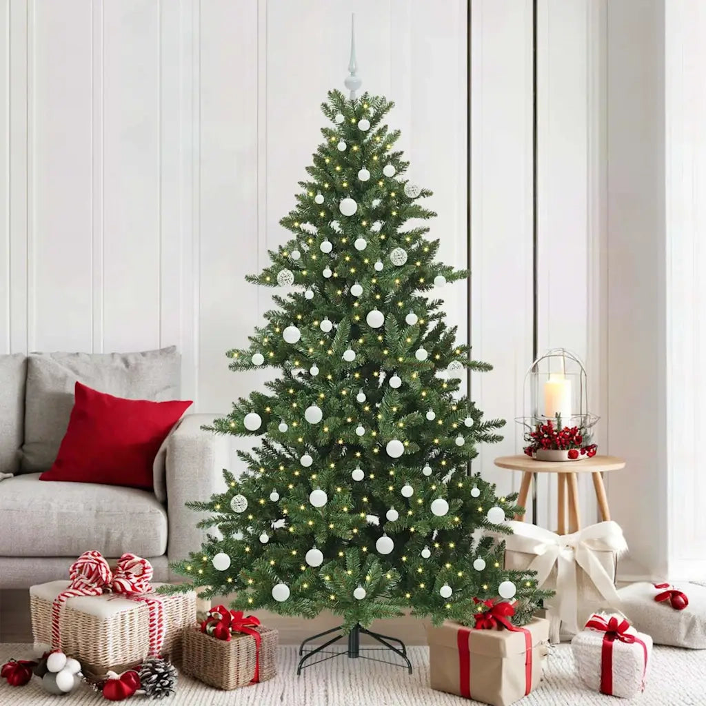 Albero di Natale Artificiale con Rami Pieghevoli Verde 180 cm 3397669