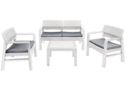 SET DA GIARDINO KILIMANJARO BIANCO SALOTTINO SALOTTO ARREDO GIARDINO