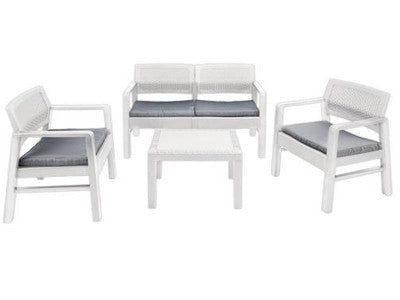 SET DA GIARDINO KILIMANJARO BIANCO SALOTTINO SALOTTO ARREDO GIARDINO