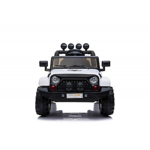 Macchina Elettrica per Bambini Fuoristrada Adventure 12V con Telecomando Bianco