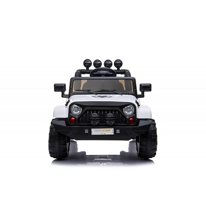 Macchina Elettrica per Bambini Fuoristrada Adventure 12V con Telecomando Bianco