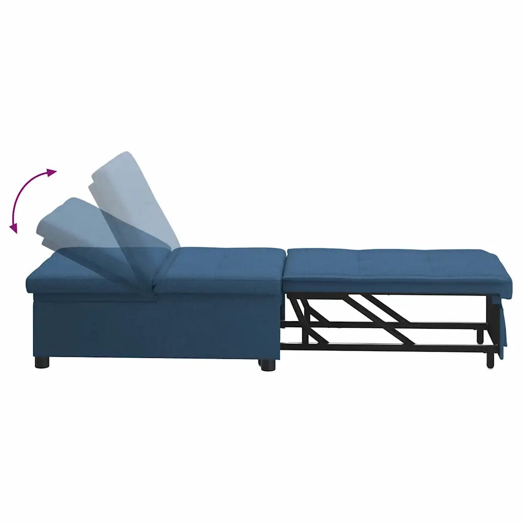 Divano Letto Estraibile-Sofa Letto-Daybed Blu 194 x 50 x 82 cm Legno compensato