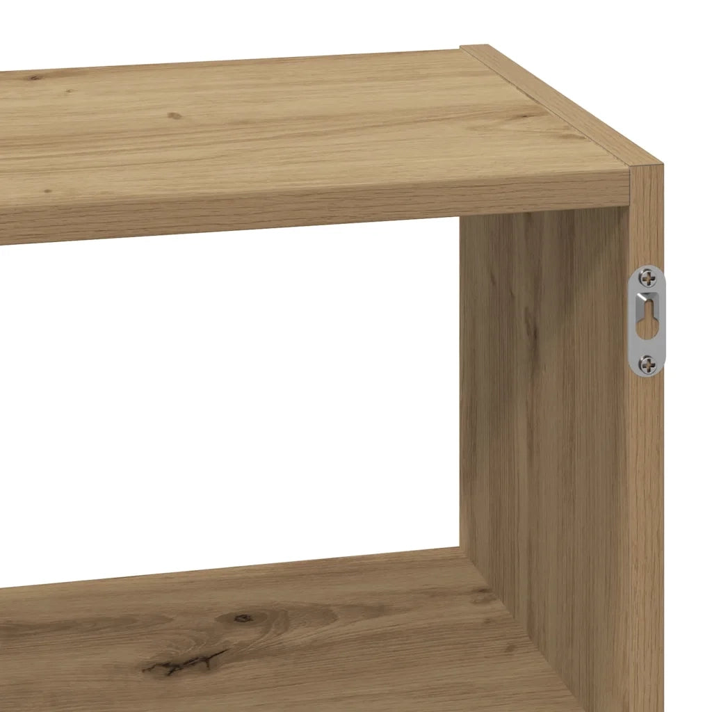 Scaffale a Parete Rovere Artigianale 100x25x50 cm in Truciolato 853280
