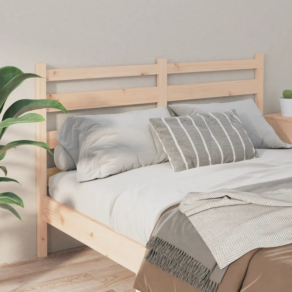 Testiera per Letto 141x4x100 cm in Legno Massello di Pino