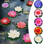 Fiori artificiali di loto acqua resistente - Fiori galleggianti - Fiori artificiali di ninfee - Decorazione per giardino/piscina - Materiale schiuma - Per acquario/piscina