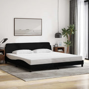 Giroletto-Struttura Letto Dover Nero 200x200 cm in Tessuto