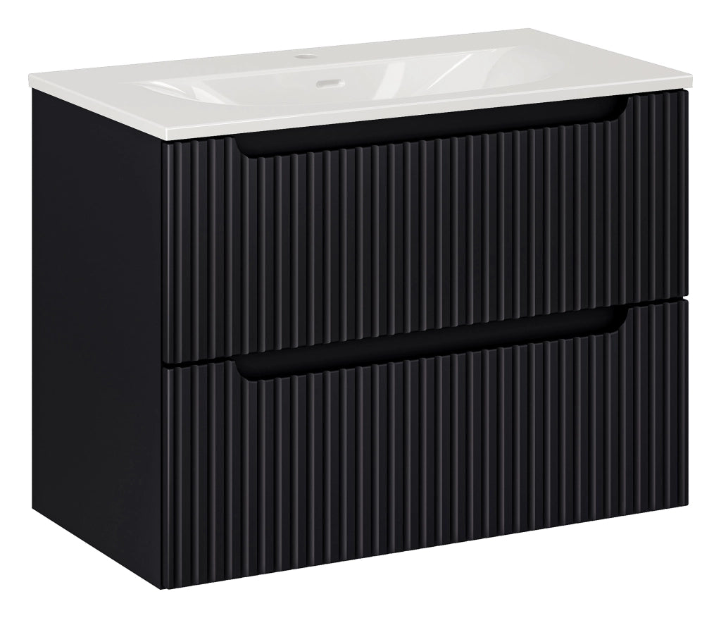 Set mobili bagno 80 cm con lavabo per mobile SKY Nova Black 80 x 1401 x 40 cm