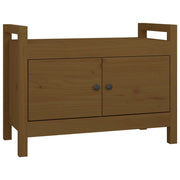 Panca da Ingresso Ambra 80x40x60 cm in Legno Massello di Pino