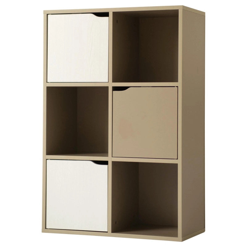 Libreria 3 Ante+3 Vani Miracle Cemento+bianco