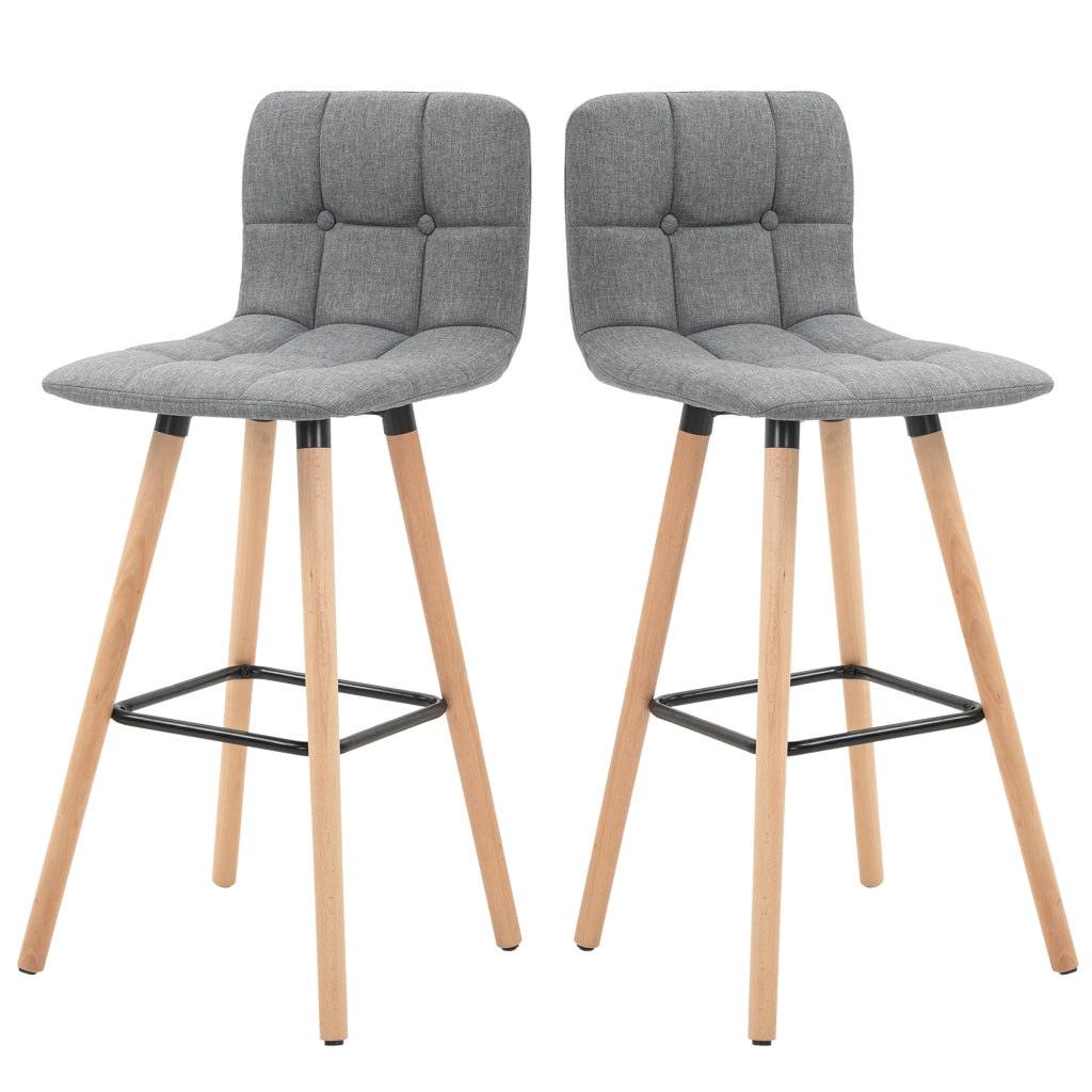 Sgabelli da Cucina con Schienale ¨C zephmum ¨C Grigio Legno Moderno