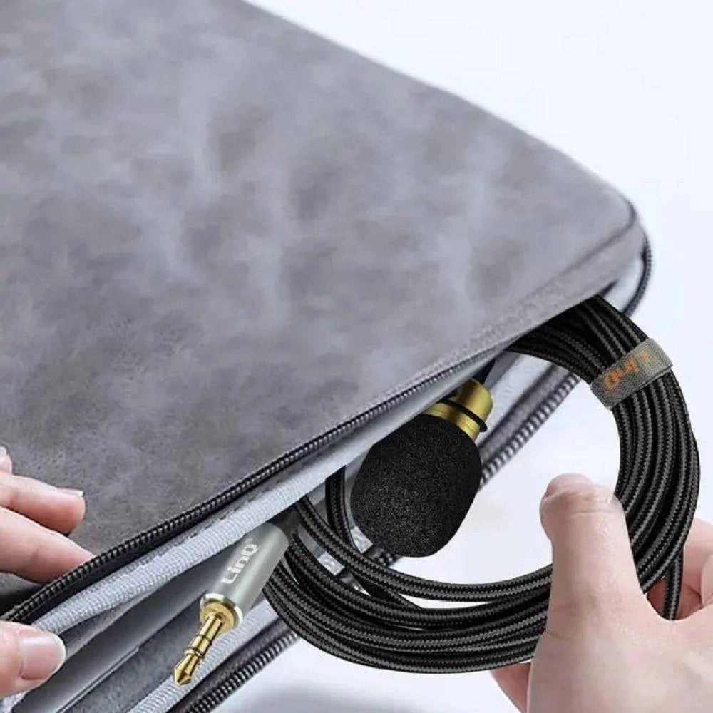 Trade Shop - Microfono Lavalier Jack 3,5 Mm Suono Omnidirezionale A 360° Cavo 3 Metri Av3553m -