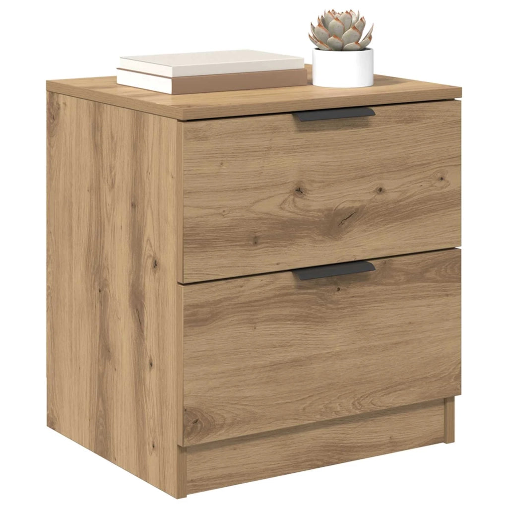 Armadio da Notte 2 pcs Rovere artigianale 45 x 39 x 50cm 880508