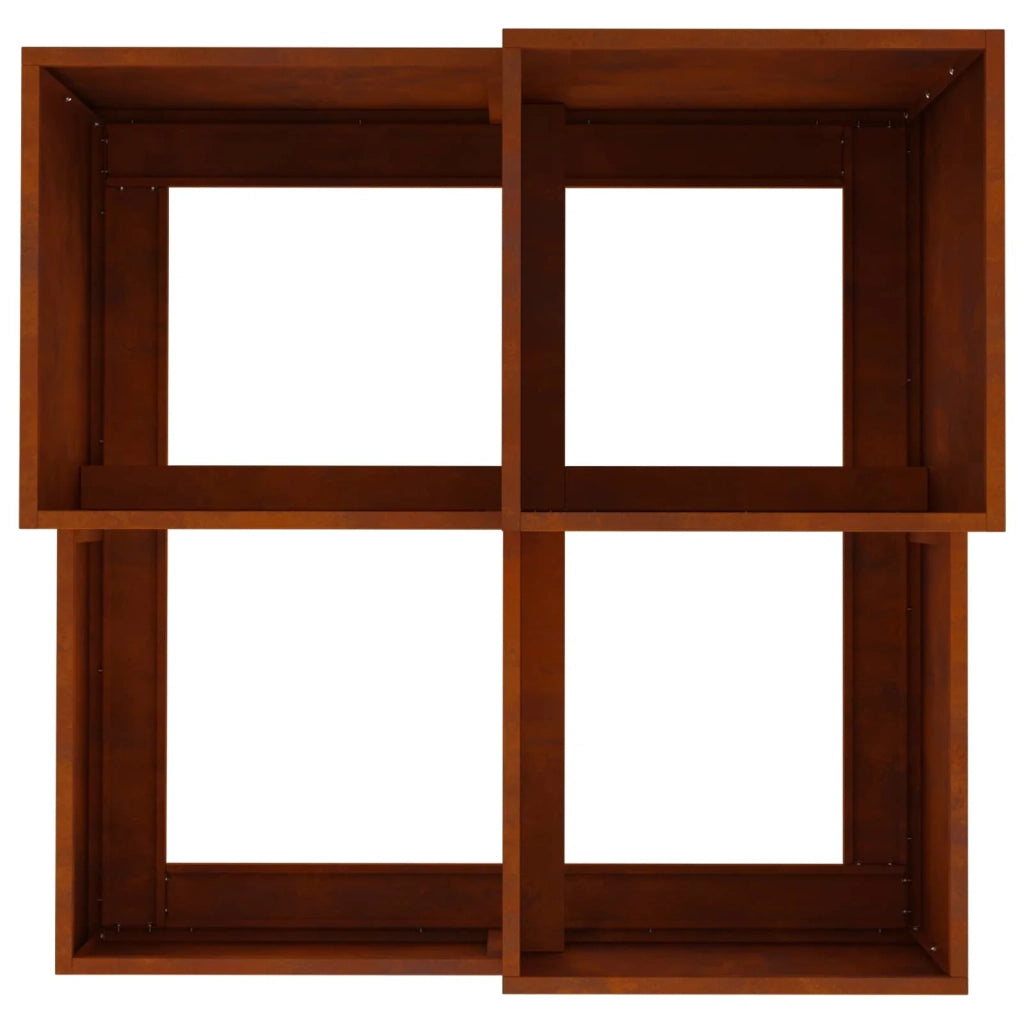 Fioriere | Cassetta per fiori | Vaso da giardino Ruggine 80 x 80 x 60 cm