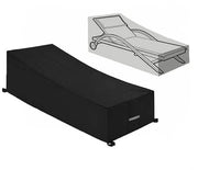 Hoes per ombrellone da giardino, tessuto 420D Oxford, impermeabile, resistente al vento, UV, copri ombrellone con fori di aerazione (210*75*40/80 cm) - nero