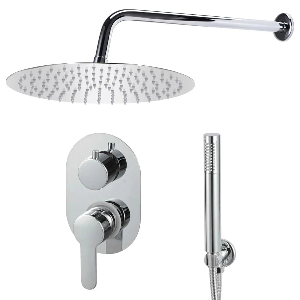 Set completo per sistema doccia con soffione doccia in acciaio inox argento 02_0003104
