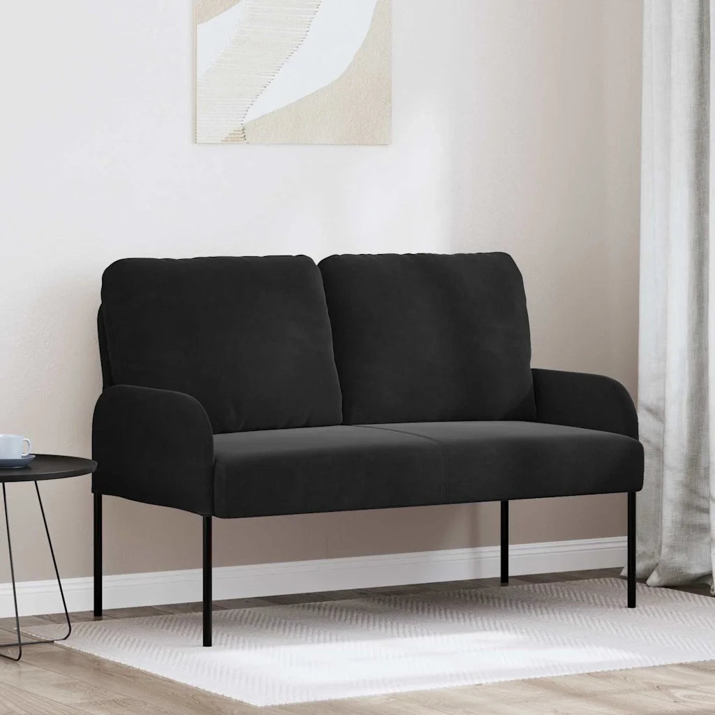Divano | Divano da soggiorno | Sofa con cuscino 110cm Nero Legno compensato
