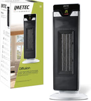 Eco Ceramic Diffusion - Stufetta Elettrica a Basso Consumo Energetico. Termoventilatore con Timer. 6 Regolazioni di temperatura