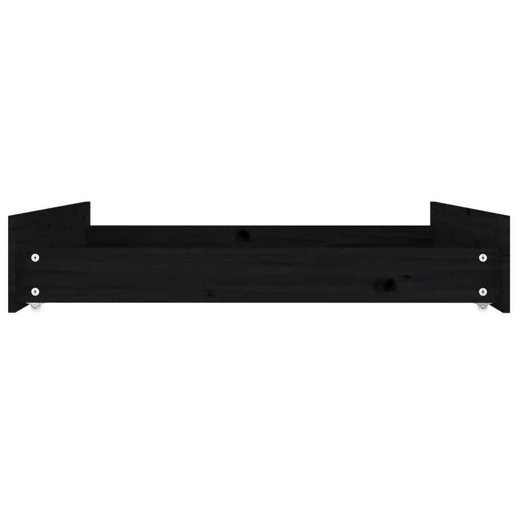 Cassetti per Letto 2 pz in Legno Massello di Pino Nero cod mxl 77333