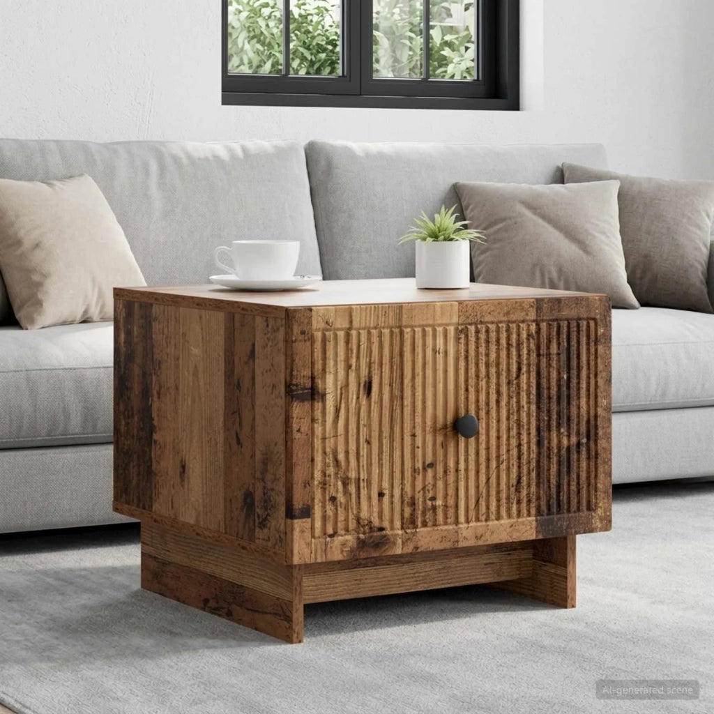 Tavolino da salotto con cassetto Legno antico 49 x 50 x 40 cm 894053