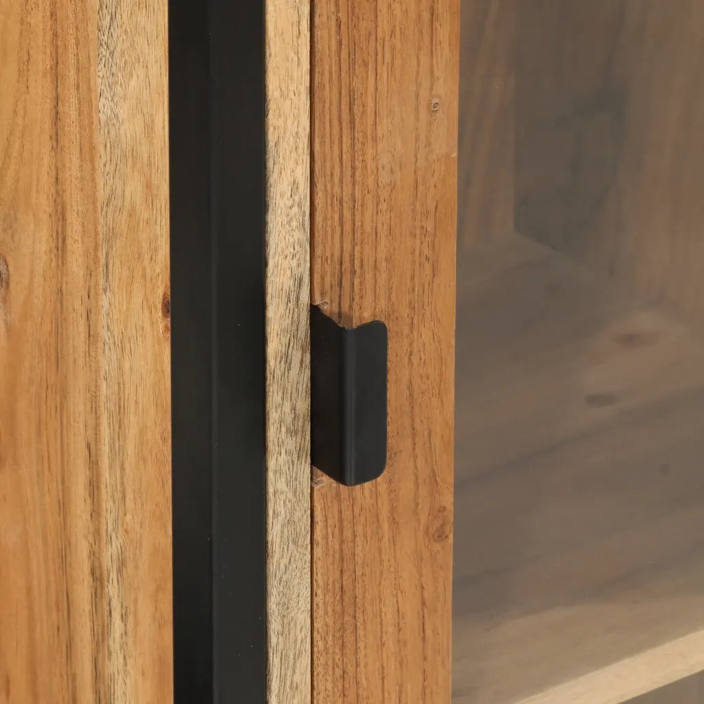 Mobile Bagno | Armadio da bagno a Muro 40x30x90 cm Legno Massello Acacia e Ferro