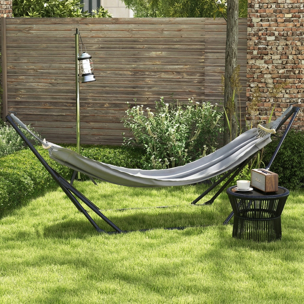 Supporto 2 in 1 per Amaca o Poltrona Sospesa Pieghevole ¨C Zephmum ¨C Grigio 268x89x100cm