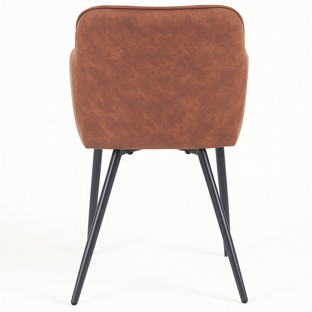 Poltrona Sedia Ergonomica Microfibra Effetto Scamosciato Piedi Metallo 55x50x84cm