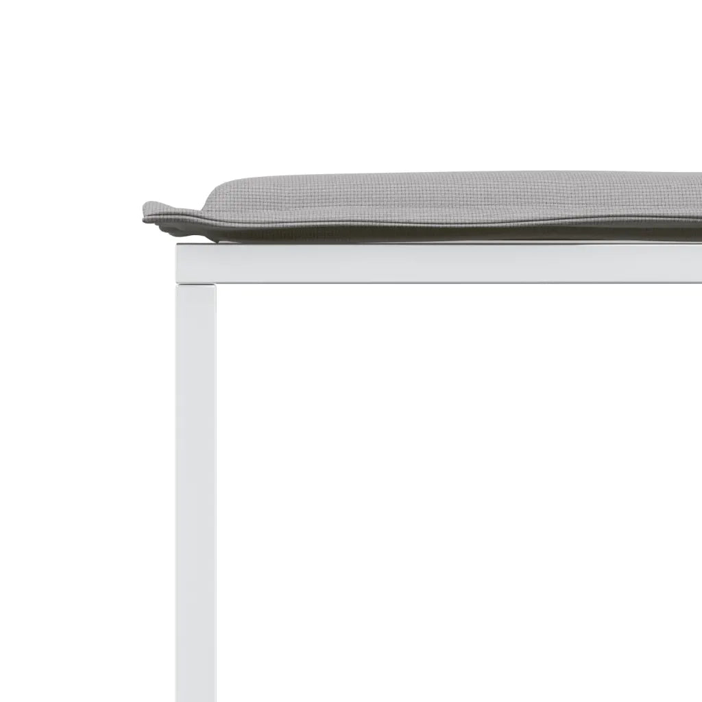 Set da Pranzo da Giardino 11 pz con Cuscini Bianco in Textilene 3295099