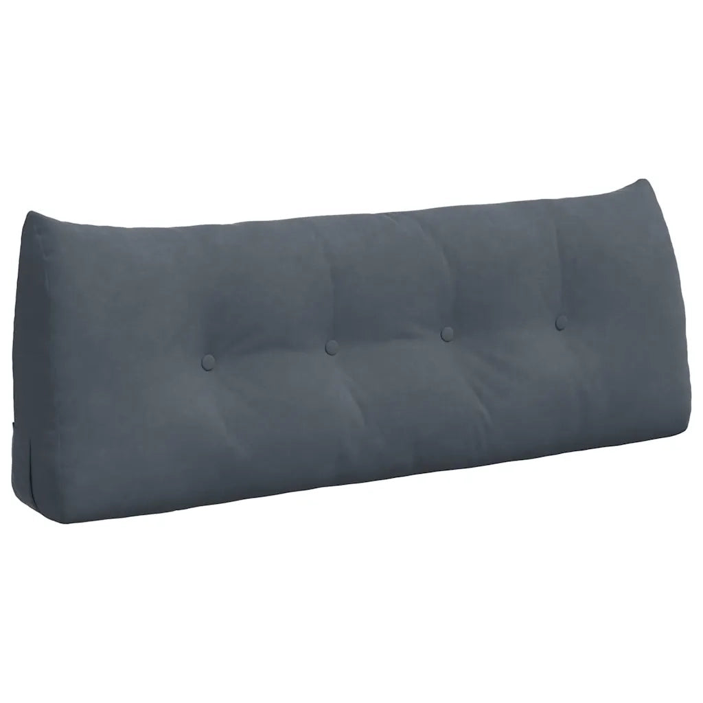 Cuscino per Schiena Grigio scuro 120 x 24 x 50 cm Velluto
