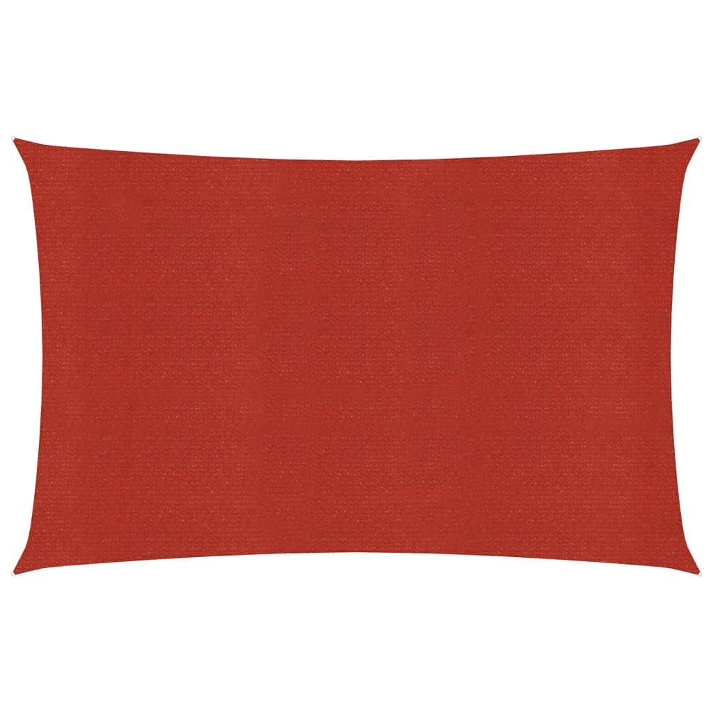 Vela ombreggiante/ombrellone 160 g/m² rosso 2,5 x 5 m HDPE 02_0009251