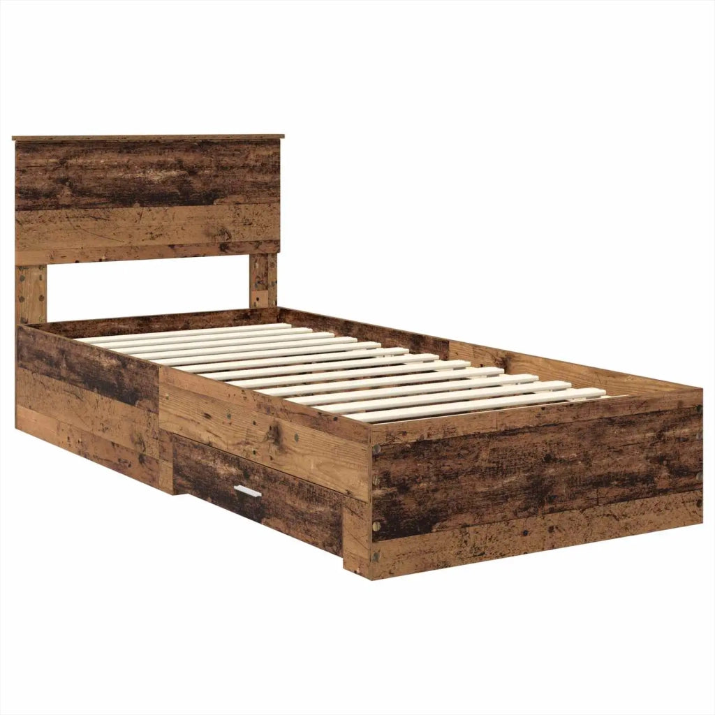 Struttura del letto Legno vecchio 90 x 190 cm Legno multistrato