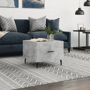 Tavolino Salotto-Tavolino da soggiorno-Tavolo Grigio Cemento 50x50x40 cm Legno Multistrato 389018