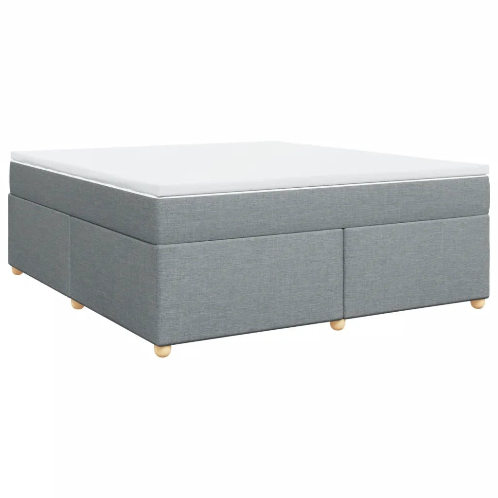 Giroletto a Molle con Materasso Grigio Chiaro180x200 cm Tessuto 3285394