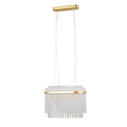 Lampada a sospensione Bonte 2 luci oro vetro E27 Italux