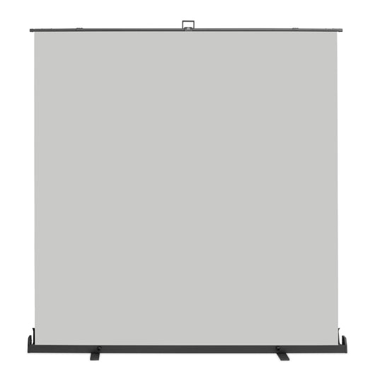 Fondale fotografico roll-up grigio 210x220, sfondo portatile con scatola di trasporto per fotoshooting, sistema autoportante, telo ingualcibile per studio fotografico