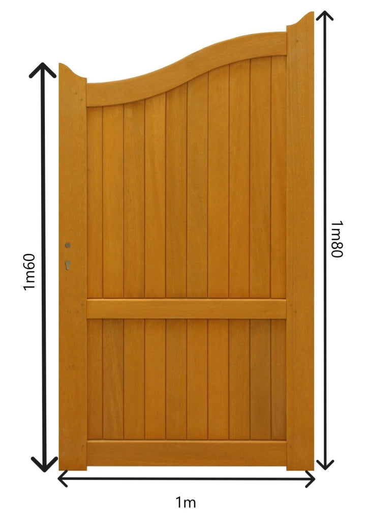 Cancello in legno "pieno" Larghezza 1 M Altezza 1,60/1,80 senza maniglia