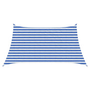 Telo Ombra-Vela Ombreggiante-Parasole a Vela Blu e Bianco 3 / 4 x 2 m HDPE