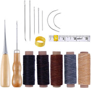 Set di punteria per mano con filo di seta 1mm - Lunghezza 330 metri - Kit per artigiani - Manicotto per borer/punte - Manico di legno
