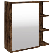 Mobile da Bagno | Armadio da bagno con Specchio Rovere Fumo 62,5x20,5x64 cm Legno