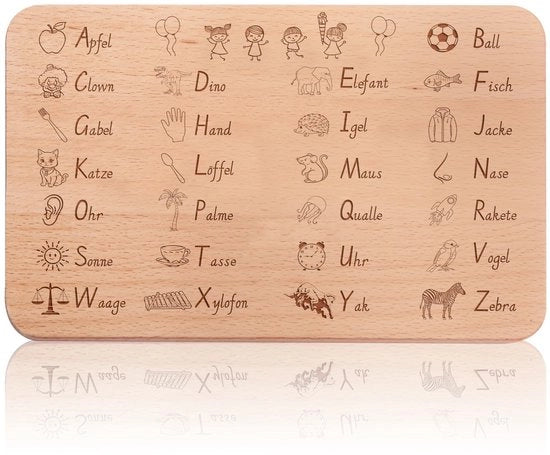 Scarpa per bambino da scuola in legno di betulla con incisione "Schoolkind 2025" - Regalo per i bambini per il ritorno a scuola