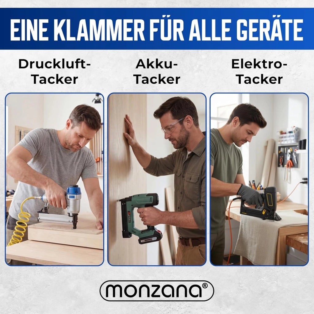 Graffe per Pinzatrice 5000 Pezzi Graffette da 16 mm Zincate 50x100 Tipo U per Pinza a Batteria Spillatrice Elettrica