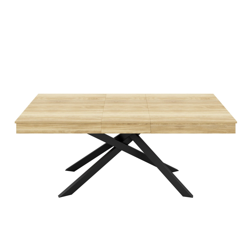 Tavolo da pranzo allungabile 140-180 cm; MDF; rovere