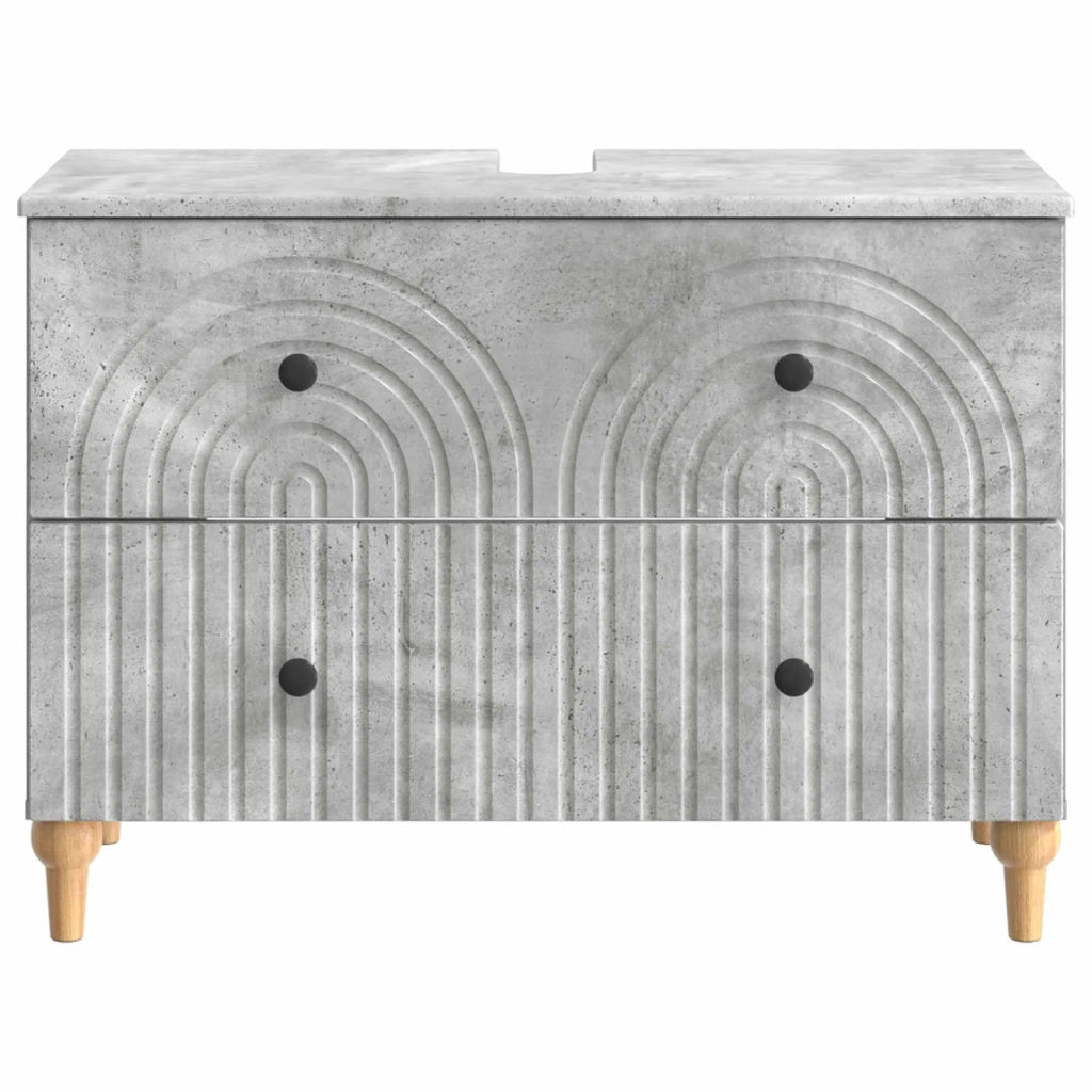 Armadio per Lavabo da Bagno ALKMAAR Grigio Cemento 896138