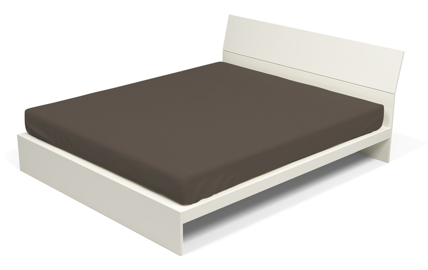 Lenzuolo Sotto con Angoli ed Elastico Tinta Unita Marrone Matrimoniale Maxy