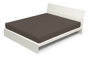 Lenzuolo Sotto con Angoli ed Elastico Tinta Unita Marrone Matrimoniale Maxy